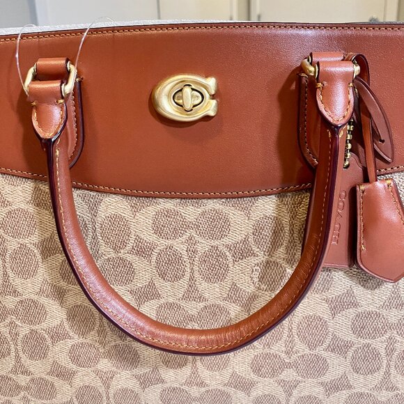 Coach Authentic CC Signature Brooke New Carryall Handbag - Picture 9 of 16